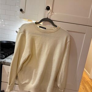 Brandy Melville Cream Crew Neck Sweater